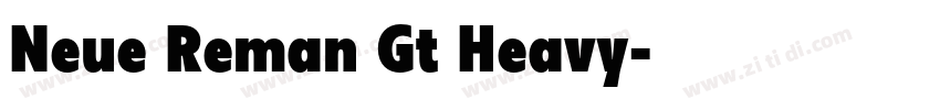 Neue Reman Gt Heavy字体转换
